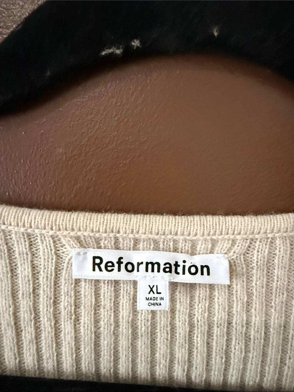 Reformation 100% Cashmere Soft Ribbed Sweater Top